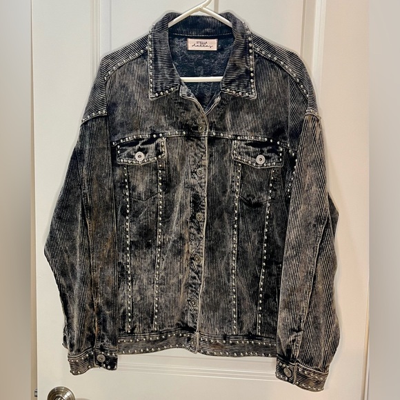Stella Dallas Jackets & Blazers - Stella Dallas Oversized Black Corduroy Western Jacket w/ Silver Studs Size L